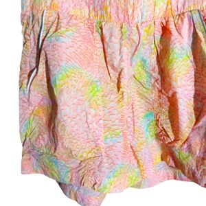 FABLETICS ultra high waisted piped nylon Colorful Women's Shorts SZ Medium